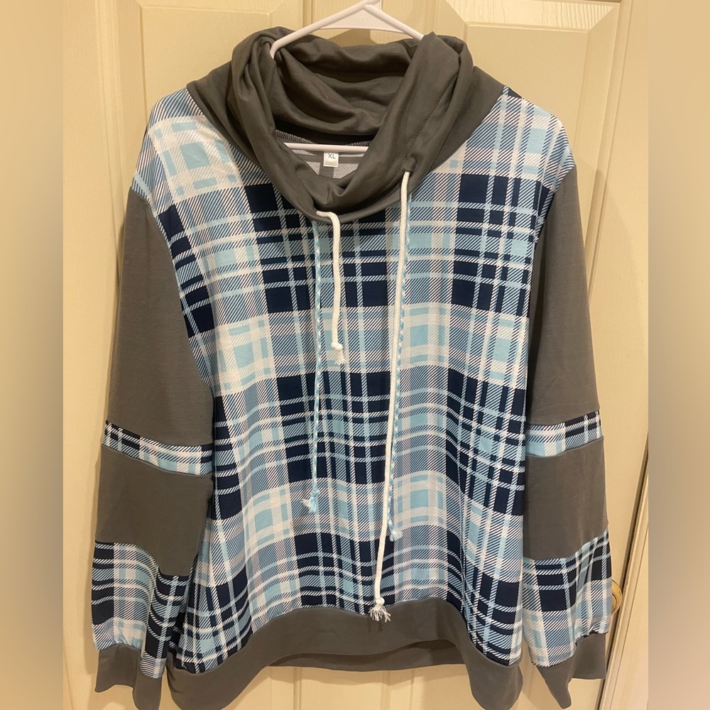 MODLILY Long Sleeve Cowl Neck Sweatshirt